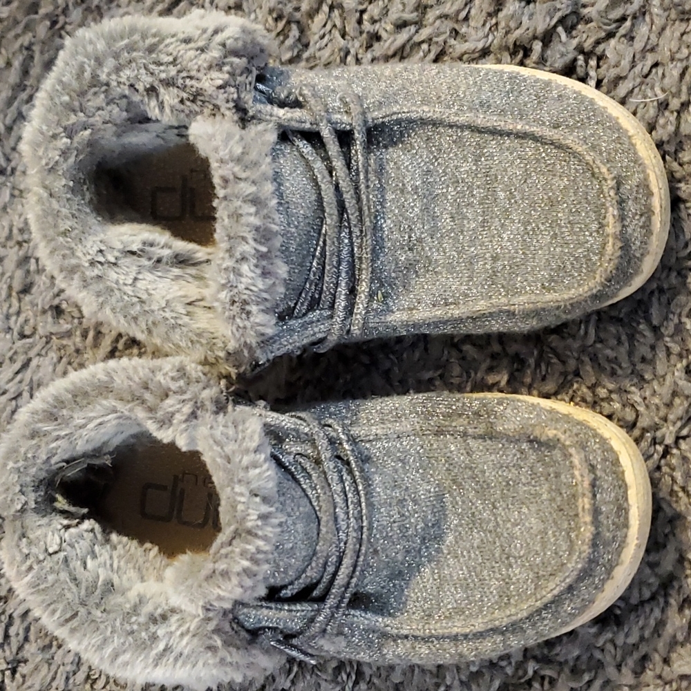 Hey dude glitter fuzzy shoes